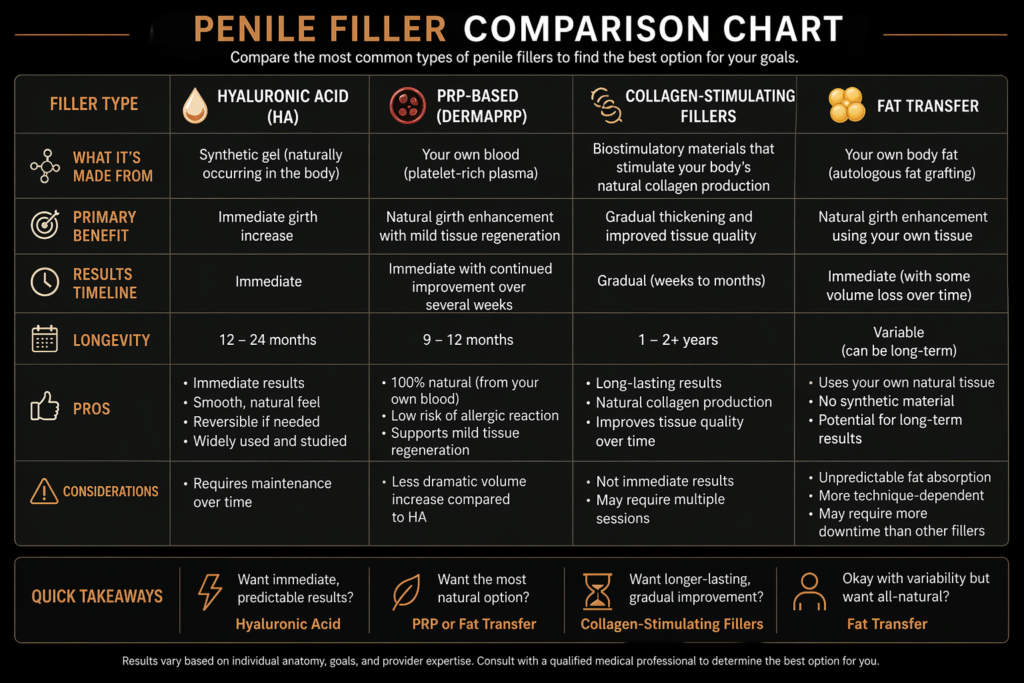 Hyaluronic acid penile filler