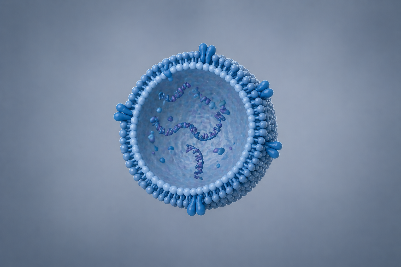 Exosome cell signaling illustration